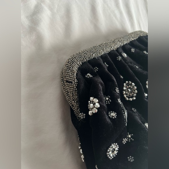 NWT Anthropologie Studded Velvet Embellished Clutch - Picture 13 of 14